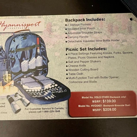 Hyannisport Picnic Backpack - Picture 4 of 4